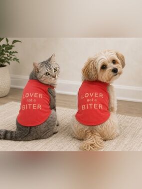 Boots & Barkley Pet Extra Small “Lover Not A Biter” Tank Top Dog/Cat NEW
